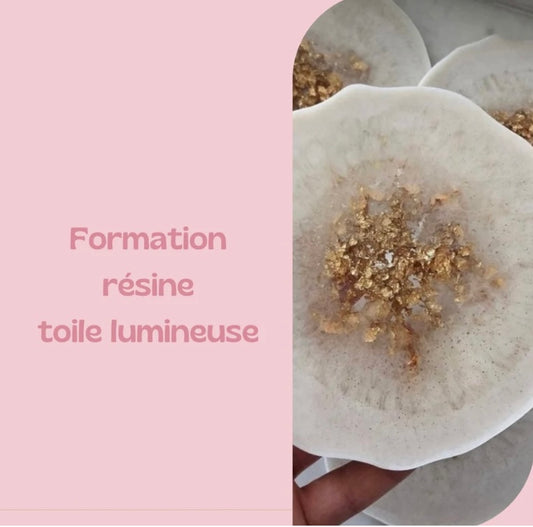 Formation résine et toile lumineuse